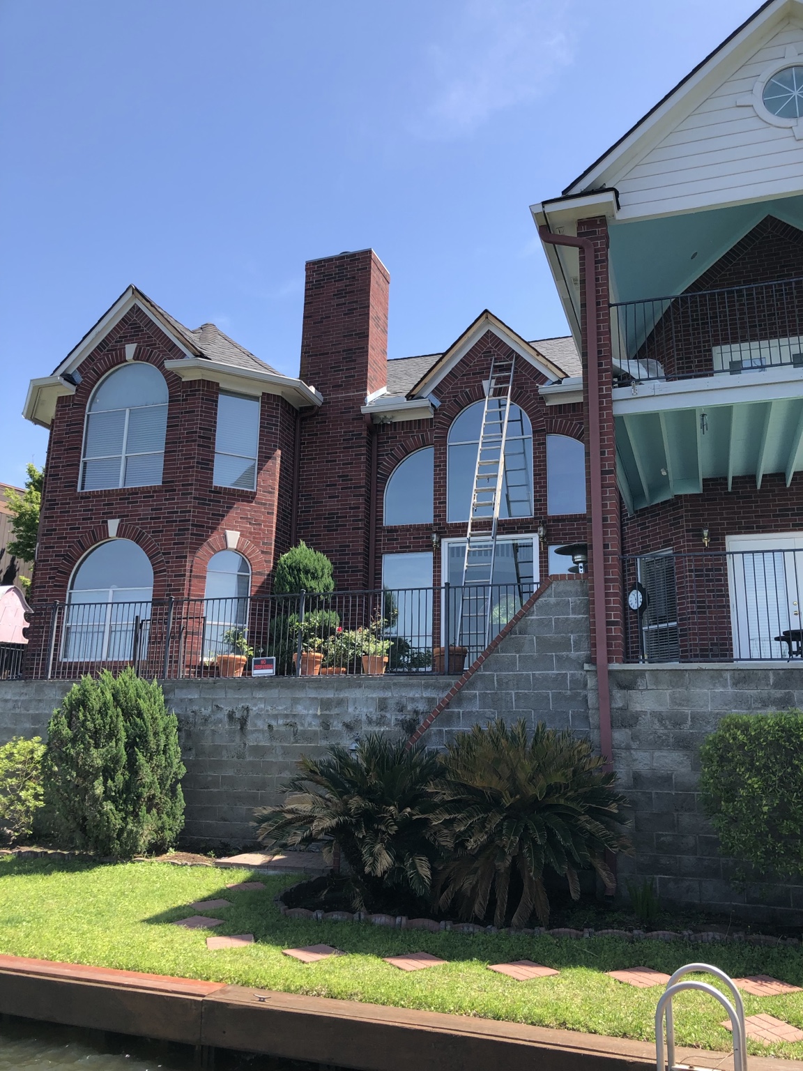Large brick home exterior