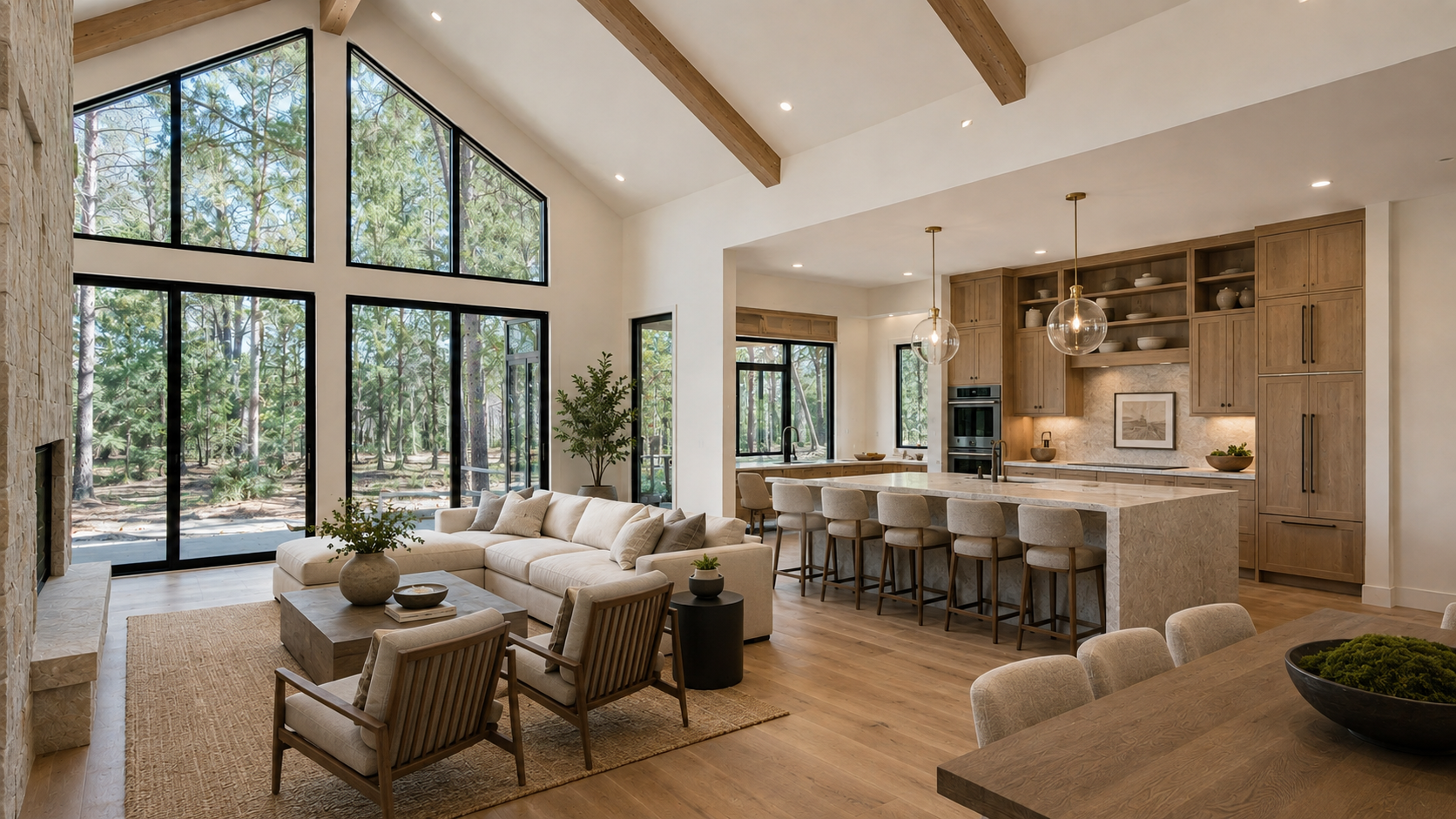 Representative luxury home interior after remodeling